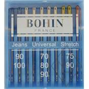 AIGUILLES MACHINE BOHIN TALON PLAT COMBI UNIVERSEL/JEANS/STRETCH