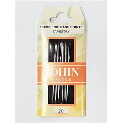 AIGUILLES A TAPISSERIE SANS POINTE A42F N°20 - POCHETTE DE 6 AIG