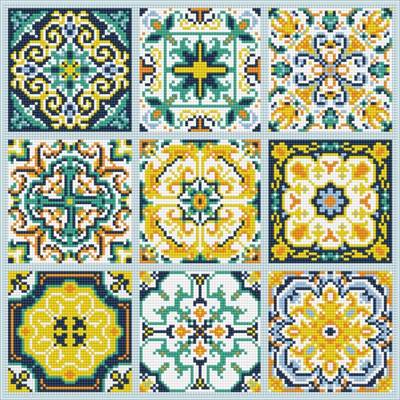 KIT BRODERIE DIAMANT - MOSAIQUES GEOMETRIQUES
