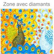 KIT BRODERIE DIAMANT - LES PAONS ROMANTIQUES