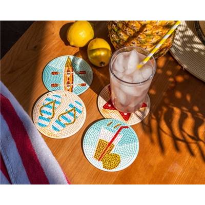 KIT BRODERIE DIAMANT 4 SOUS-VERRES - VACATION