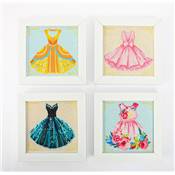 KIT BRODERIE DIAMANT MINI DOTZ - PARTY DRESSES - PACK 4 DESSINS
