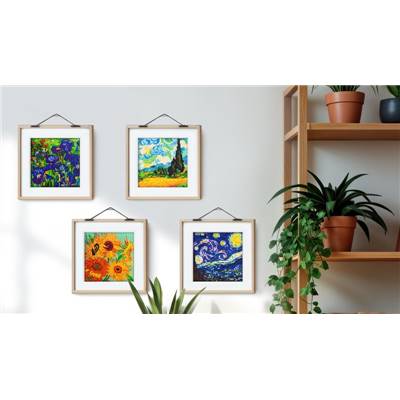 KIT BRODERIE DIAMANT MINI DOTZ - VAN GOGH QUARTET - PACK DE 4 