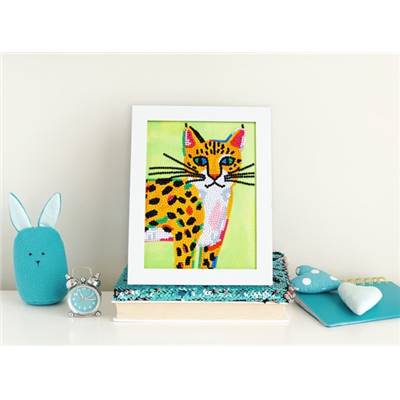 KIT BRODERIE DIAMANT DOTZ - TIGER AVEC CADRE