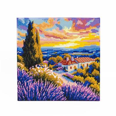 KIT BRODERIE DIAMANT DOTZ - UNDER THE LAVENDER SKY AVEC CADRE