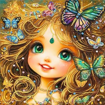 KIT BRODERIE DIAMANT DOTZ - PIXIE AVEC CADRE