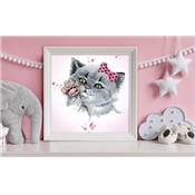 KIT BRODERIE DIAMANT - CHATON AU CHOUCHOU 