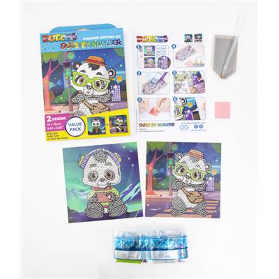 KIT BRODERIE DIAMANT DOTZ BY NUMBER - PETITS PANDAS