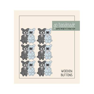 CARTE 6 BOUTONS BOIS - LAVABLES - BURT & BART LES CHATONS