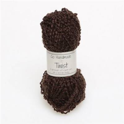 FIL A TRICOTER GOHANDMADE TWIST - MARRON FONCE - PELOTE 25 G