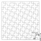 LOT 3 COUPONS TISSU SASHIKO 33 x 66 CM -HANAFUKIN 208