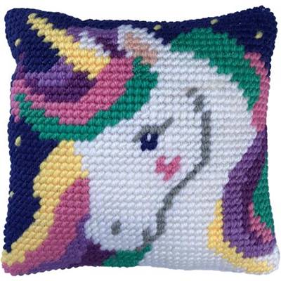 COUSSIN TAPISSERIE LADYBIRD - PETITE LICORNE - 22 X 22 CM