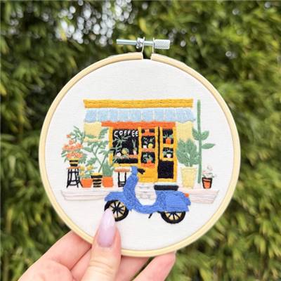 KIT BRODERIE AVEC TAMBOUR 15 CM - DOLCE VITA