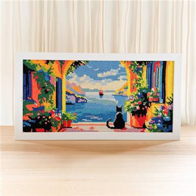 KIT CANEVAS COMPLET - DESSIN 40 X 20 CM - LE GARDIEN DE LA BAIE