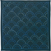 KIT INITIATION SASHIKO HANAFUKIN 204 TISSU 33x66 CM + AIGUILLE + FIL 
