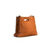 SAC A BANDOULIERE DESIGN MATELASSE MUUD - DARCIA - WHISKY