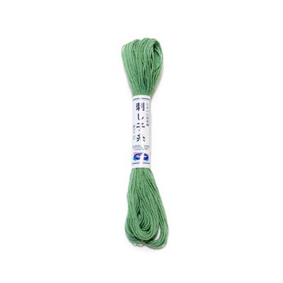 FIL SASHIKO UNI - COL 7 - VERT - LOT DE 6 ECH. DE 20 M