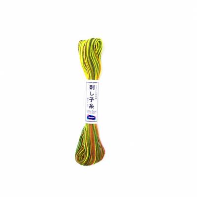 FIL SASHIKO MULTICOLORE - COL 71 - MIXTE - LOT DE 6 ECH. DE 20 M