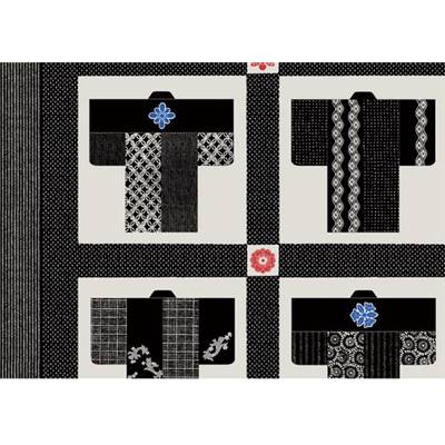 TISSU TAKUMI 15N-1A -100% COTON ARTISANAL 110 CM PAR 7 PANNEAUX 74 CM
