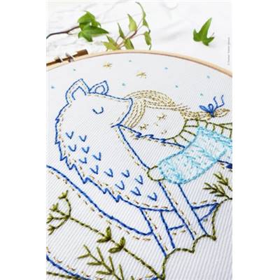 WINTER FOX - KIT BRODERIE 21X21CM - TAMBOUR NON INCLUS - TAMAR NY