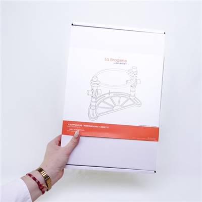 SUPPORT DE TAMBOUR AVEC TABLETTE ET ORGANISEUR