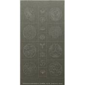 TISSU TSUMUGI B2004 VERT IMPRIME -PANNEAU 61X108 CM -MINI 9 PANNEAUX
