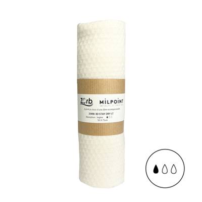 COUPON ABSORBANT LEGER LT- ZORB®3D STAY DRY 50X75CM-NATUREL ANTIMICR.