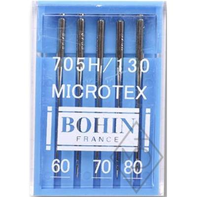 AIGUILLES MACHINE BOHIN TALON PLAT - MICROTEX AM705 60/80 - ETUI DE 5