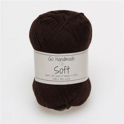 FIL A TRICOTER GOHANDMADE SOFT - MARRON FONCE - PELOTE 50 G