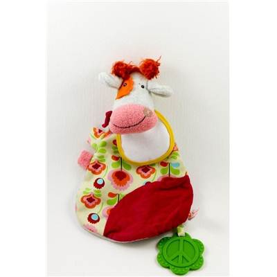 DOUDOU ANEMONE LA VACHE + BAVOIR AIDA 7PTS 