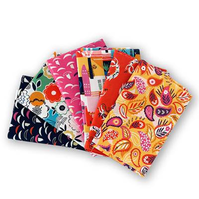 LOT 6 COUPONS ASSORTIS 45 X 55 CM DASHWOOD STUDIO - SILK ROAD