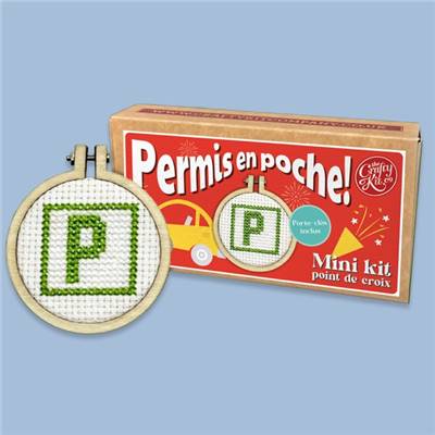 MINI KIT POINT DE CROIX - PERMIS EN POCHE !