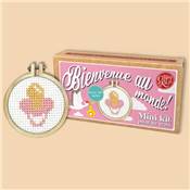 MINI KIT POINT DE CROIX - BIENVENUE AU MONDE ! - ROSE