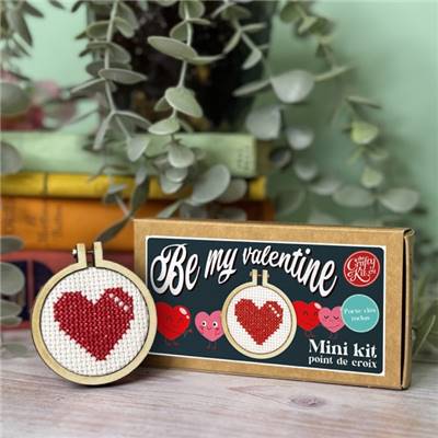 MINI KIT POINT DE CROIX - BE MY VALENTINE