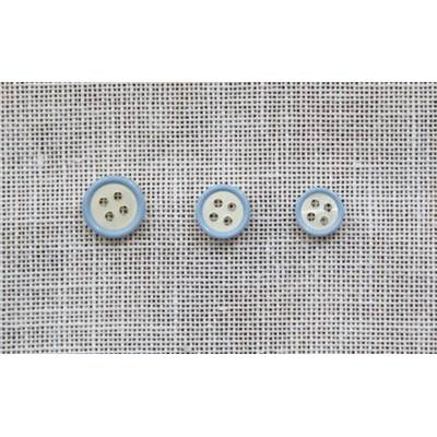 LOT 30 BOUTONS LISERE 10 MM - CIEL
