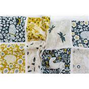 TISSU DASHWOOD STUDIO HEDGEROW 2618 -8X2 BLOCKS 12.5CM  COTON 110 CM