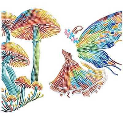 KIT BRODERIE DIAMANT DOTZ - MOSAIC FAIRY LAND AVEC CADRE