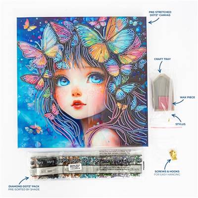 KIT BRODERIE DIAMANT DOTZ - PILLYWIGGIN AVEC CADRE