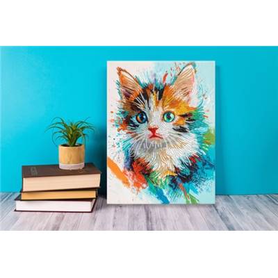 KIT BRODERIE DIAMANT DOTZ - YOUNG KITTEN AVEC CADRE