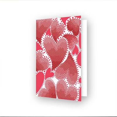 CARTE DE VOEUX DIAMOND DOTZ - HEARTS SWIRL