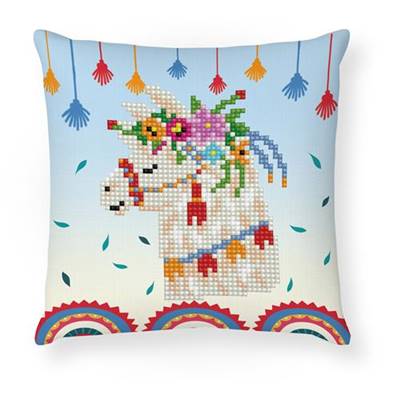 KIT BRODERIE DIAMANT COUSSIN - LE PETIT LAMA