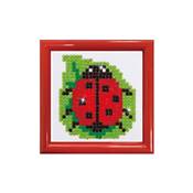 KIT BRODERIE DIAMANT - COCCINELLE - LIVRE AVEC CADRE