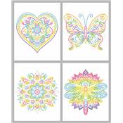KIT BRODERIE DIAMANT DOTZIES FLOCK - 4 MANDALAS