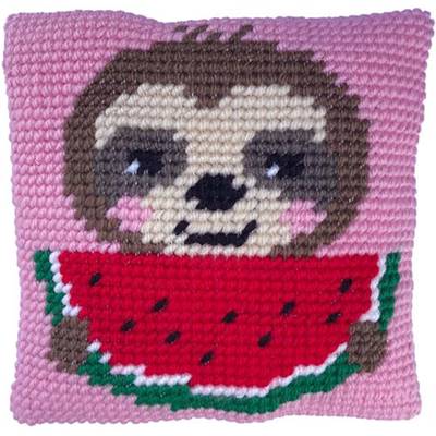 COUSSIN TAPISSERIE LADYBIRD - PETIT PARESSEUX - 22 X 22 CM