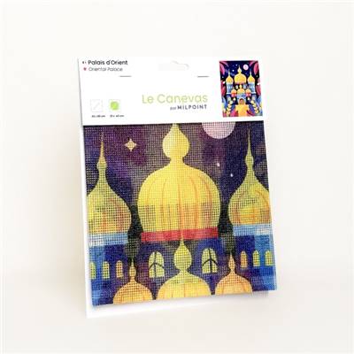 CANEVAS IMPRIME BLANC - DESSIN 30 X 40 CM - PALAIS D'ORIENT