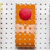 PRESSION A LA MAIN 11MM - SACHET DE 6 - PLASTIQUE ROUGE