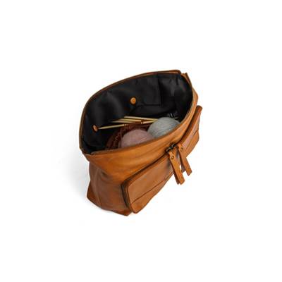 JEANNE - PETIT SAC A PROJETS CROCHET TRICOT - WHISKY - MUUD