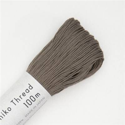 FIL SASHIKO UNI - COL 127 - TAUPE - LOT DE 3 ECH. DE 100 M