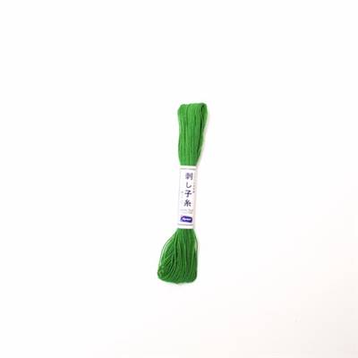 FIL SASHIKO UNI - COL 26 - VERT - LOT DE 6 ECH. DE 20 M