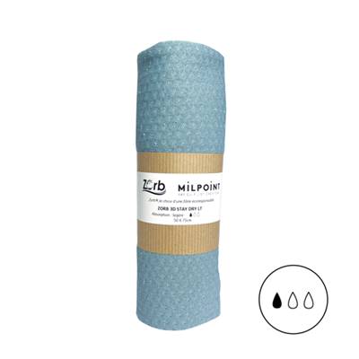 COUPON ABSORBANT LEGER LT- ZORB®3D STAY DRY 50X75CM-BLEU ANTIMICR.